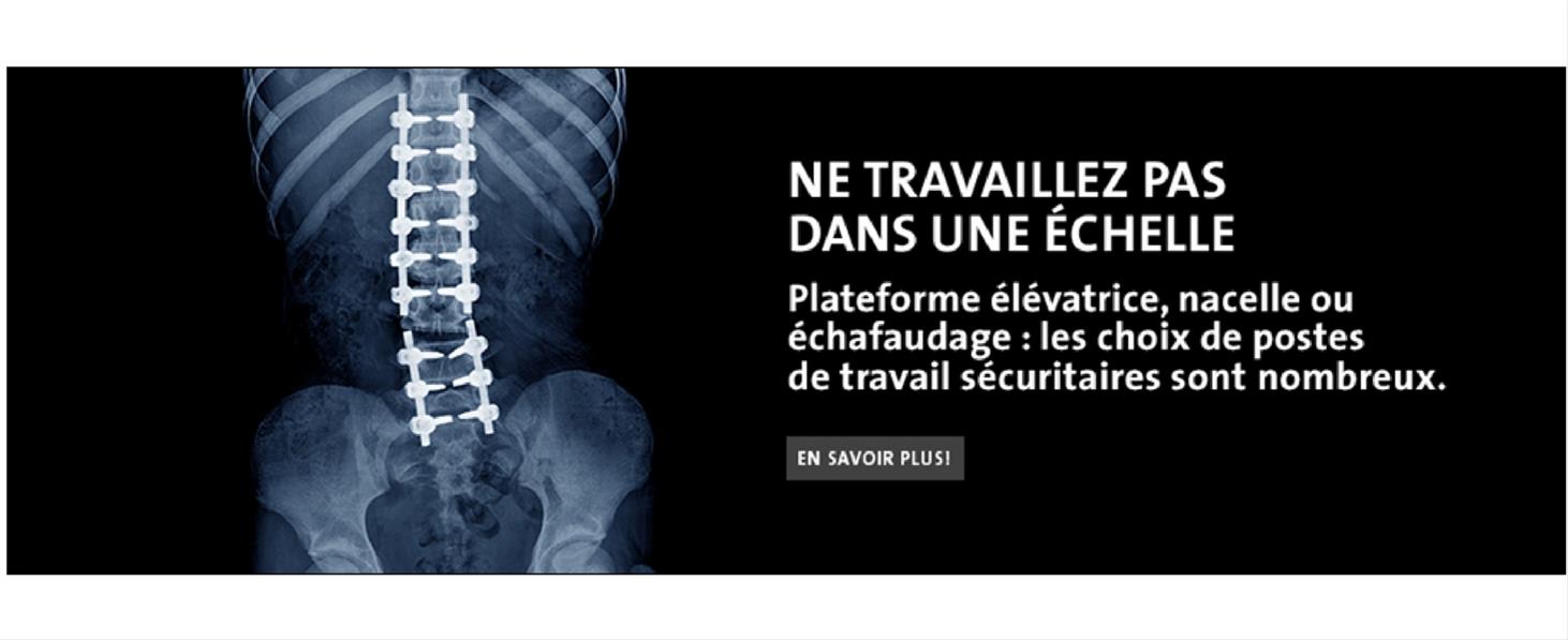 Ne travaillez pas dans une échelle, car vous pourriez tomber de plus haut que vous ne le pensiez.