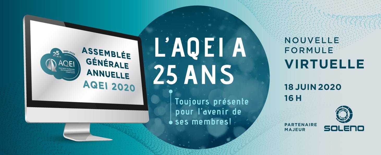 ASSEMBLÉE GÉNÉRALE ANNUELLE DE L’AQEI : 18 juin 2020 à 16 h