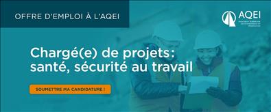 Nous recrutons - Chargé(e) de projets – Santé, sécurité au travail